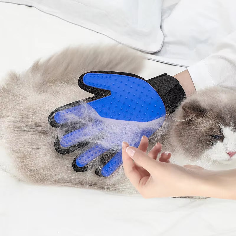 Pet Glove Cat Grooming Glove Cat Hair Deshedding Brush Gloves Dog Comb for Cats Bath Hair Remover Clean Massage Brush for Animal