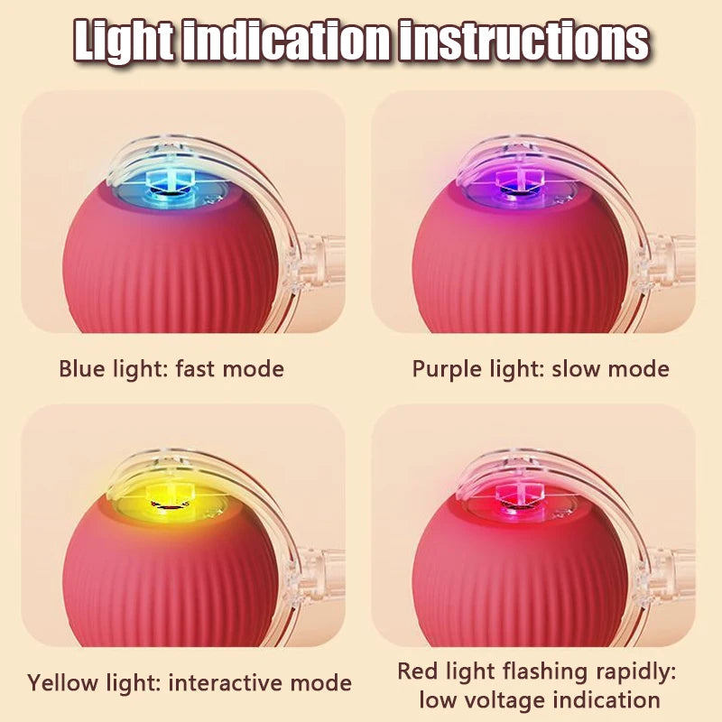 1PC Smart Cat Toys Automatic Rolling Ball Fake Tail Rechargeable Electric Pet Interactive Toy Cat Training Imitate Mouse Tail