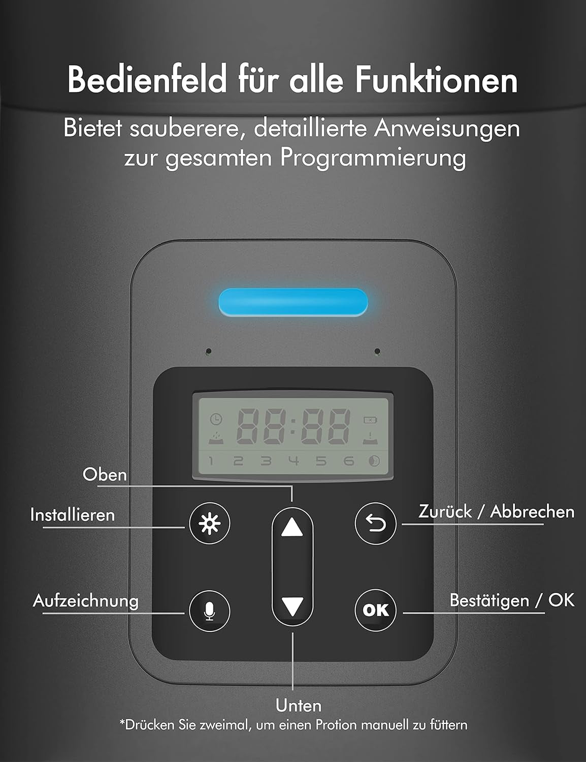 Automatic Cat Feeder Dog Food Dispenser Auto Timer Pet Feeding Tray, Low Food & Motion & Sound Alerts, 4L Basic PLAF004