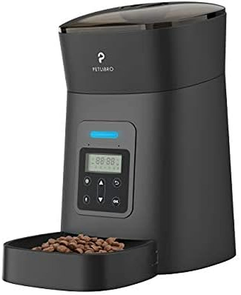 Automatic Cat Feeder Dog Food Dispenser Auto Timer Pet Feeding Tray, Low Food & Motion & Sound Alerts, 4L Basic PLAF004