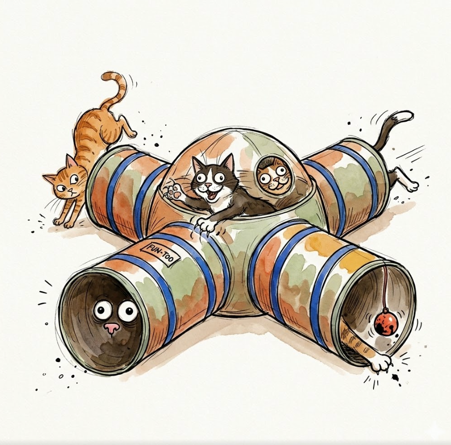 The Cat Tunnel That Took Over Our Living Room