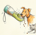 Water + Snacks in One Bottle (Your Dog's Open Bar)