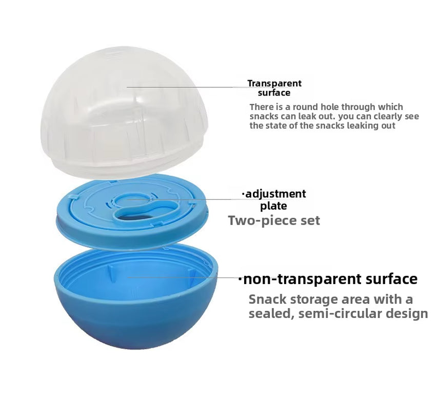 Treat Ball Dog Treat Dispenser Toy Ball Interactive Dog Toy - 4" Dog Food Toy Stimulation, Slow Feeder